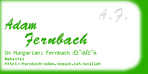 adam fernbach business card